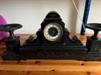 Zwart marmeren 3 delig pendule klok  Noir de Mazy, Ophalen