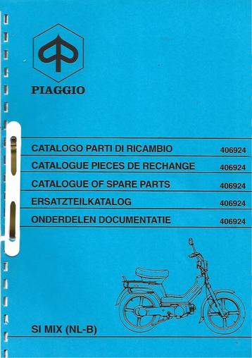 Piaggio Vespa Si Mix onderdelenboek (8013z) bromfiets beschikbaar voor biedingen
