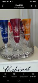 6 mooi kristallen champagne glazen, Ophalen of Verzenden, Zo goed als nieuw, Overige typen