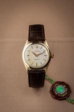 Rolex Oyster Perpetual 34 / 14k / ref. 6084 / 1950’s, Leer, Rolex, Polshorloge, Ophalen of Verzenden