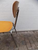 Stoel bureaustoel design metaal hout jaren 70 80 vintage, Huis en Inrichting, Woonaccessoires | Overige, Gebruikt, Ophalen