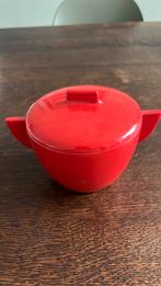 Rode vintage melamine suikerpot Sugarbowl van Faplana -, Ophalen of Verzenden, Zo goed als nieuw