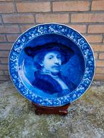 wandbord Porceleyne fles Delft Rembrandt Delfts blauw, Antiek en Kunst, Ophalen of Verzenden