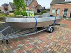 Aluminium Consoleboot 5.50m x1.85m, Watersport en Boten, Vis- en Consoleboten, Nieuw, Benzine, Buitenboordmotor, Ophalen