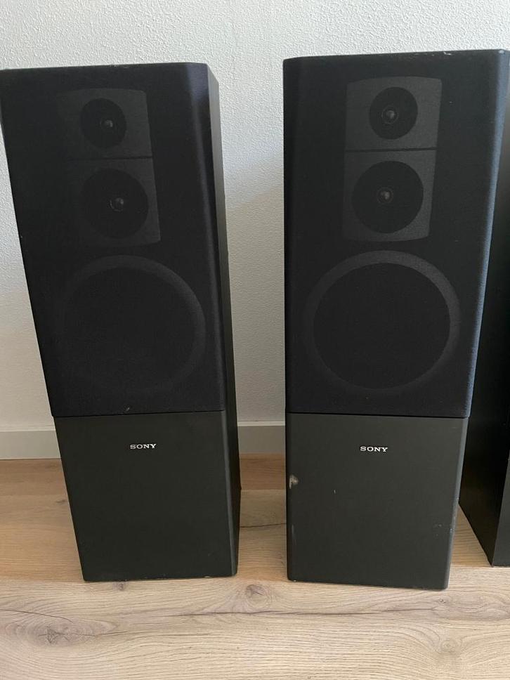 Sony S-E215V Luidsprekers – Goed geluid, nette staat, Audio, Tv en Foto, Luidsprekers, Gebruikt, Front, Rear of Stereo speakers