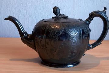 Verzilverde(?) theepot beschikbaar voor biedingen