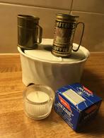 Theelichtje + waxinelichtje + 2 koffiemaatjes, Ophalen of Verzenden