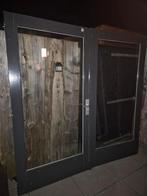 Hardhouten dubbele tuindeuren. 211x211.5cm. Dubbelglas., Doe-het-zelf en Verbouw, Ophalen, Gebruikt, 120 cm of meer, Buitendeur