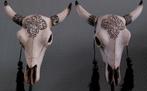 Bohemian Buffel Schedel / Bison Skull Decoratie, Ophalen of Verzenden, Zo goed als nieuw