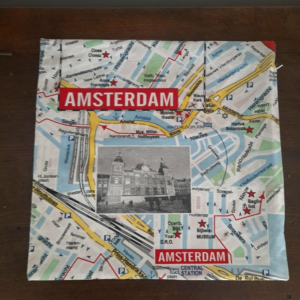 Nieuwe kussenovertrek: plattegrond + afbeeldingen Amsterdam, Ophalen of Verzenden