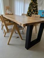 Eettafel - Boomstam - 250x110 - zwart onderstel, Ophalen, 100 tot 150 cm, 200 cm of meer, Zo goed als nieuw