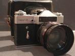 Zenith E met lederen tas en Kenlock MCtor 55mm lens, Ophalen of Verzenden, Gebruikt, Spiegelreflex, Overige Merken
