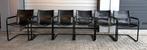 6 Mart Stam Linea Veam design eetkamerstoelen, Ophalen, Gebruikt, Zwart