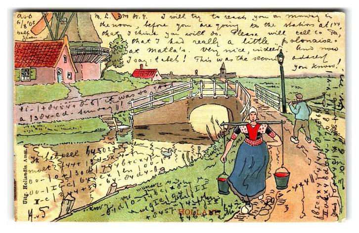 Holland, Verzamelen, Ansichtkaarten | Themakaarten, Gelopen, Voor 1920, Overige thema's, Verzenden