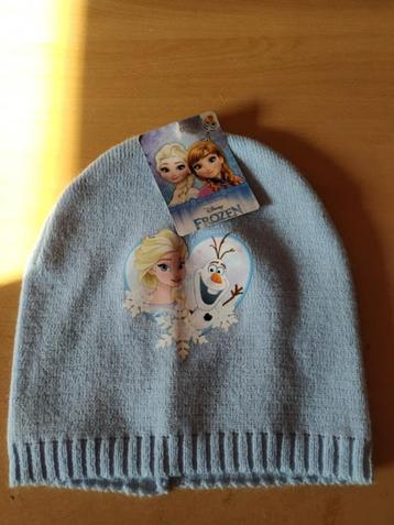 Nieuw met kaartje Frozen Elsa en Olaf winter muts met opdruk beschikbaar voor biedingen