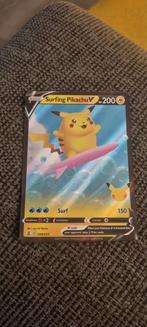Surfing Pikachu V - Celebrations 008, Ophalen of Verzenden, Zo goed als nieuw, Losse kaart, Foil