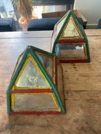 Oude houten vintage spiegel  decoratie, Ophalen