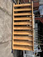 Rechte trap steektrap essenhout 198 hoog en is 1,30 breed, Ophalen, Nieuw, Trap, Minder dan 2 meter