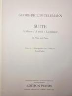 Telemann Suite voor Fluit en Piano, Ophalen of Verzenden, Artiest of Componist, Klassiek, Dwarsfluit of Piccolo