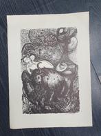 H.Jacobs Offset druk Horus Stier, Antiek en Kunst, Kunst | Etsen en Gravures, Ophalen of Verzenden