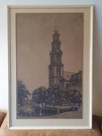 Ets van de Westerkerk Cornelis Brandenburg zeldzaam, Antiek en Kunst, Kunst | Etsen en Gravures, Ophalen