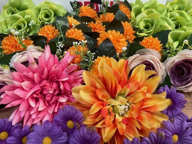 Restpartij kunstbloemen - carnaval - 48 stuks - aanbieding, Hobby en Vrije tijd, Feestartikelen, Nieuw, Overige typen, Carnaval