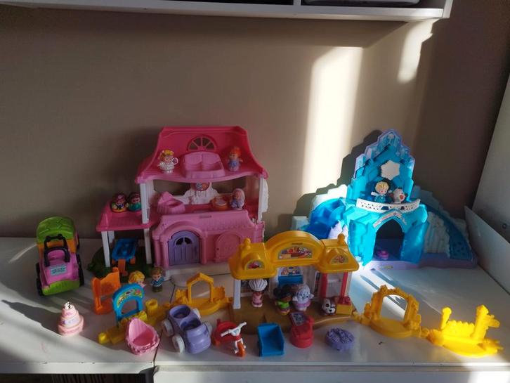 Little People Frozen Kasteel + Huis & Winkel, Kinderen en Baby's, Speelgoed | Overig, Gebruikt, Jongen of Meisje, Ophalen of Verzenden