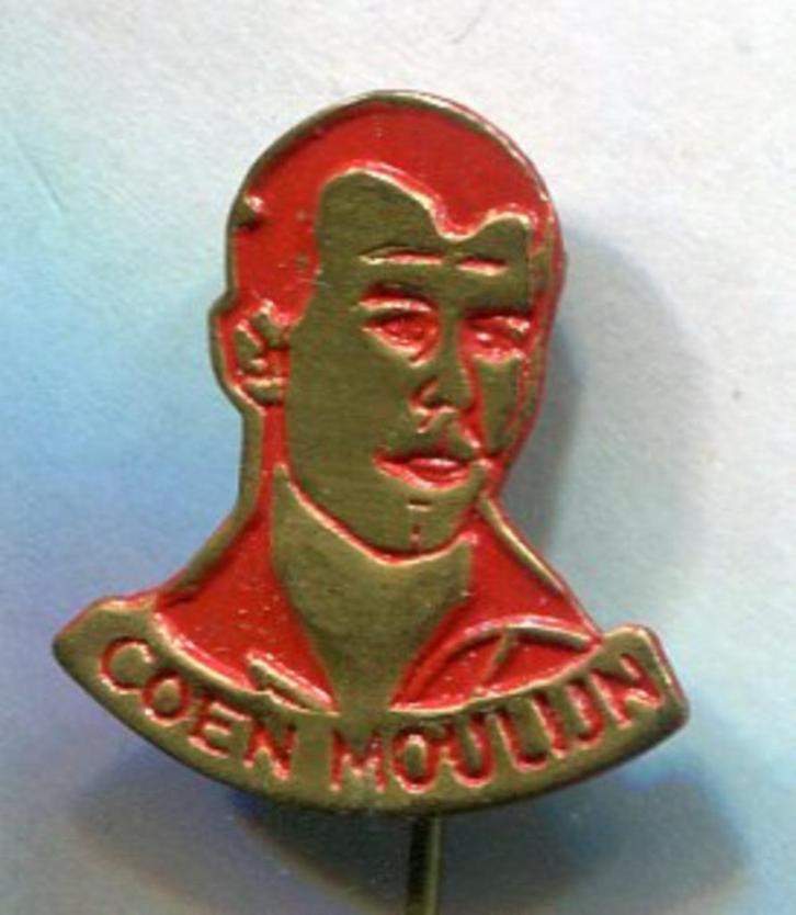 Coen Moulijn rood op koper voetballer speldje( S_132 ), Verzamelen, Speldjes, Pins en Buttons, Nieuw, Speldje of Pin, Figuurtje