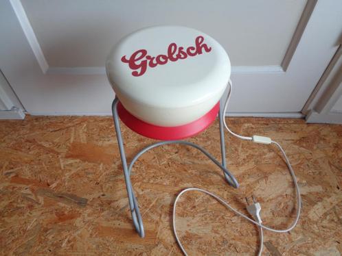 vintage Grolsch lamp biermerken verzamelen, Verzamelen, Biermerken, Zo goed als nieuw, Reclamebord, Plaat of Schild, Grolsch, Ophalen
