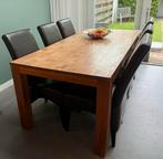 Massief teakhouten eettafel, Ophalen, Gebruikt, Teakhout, 50 tot 100 cm