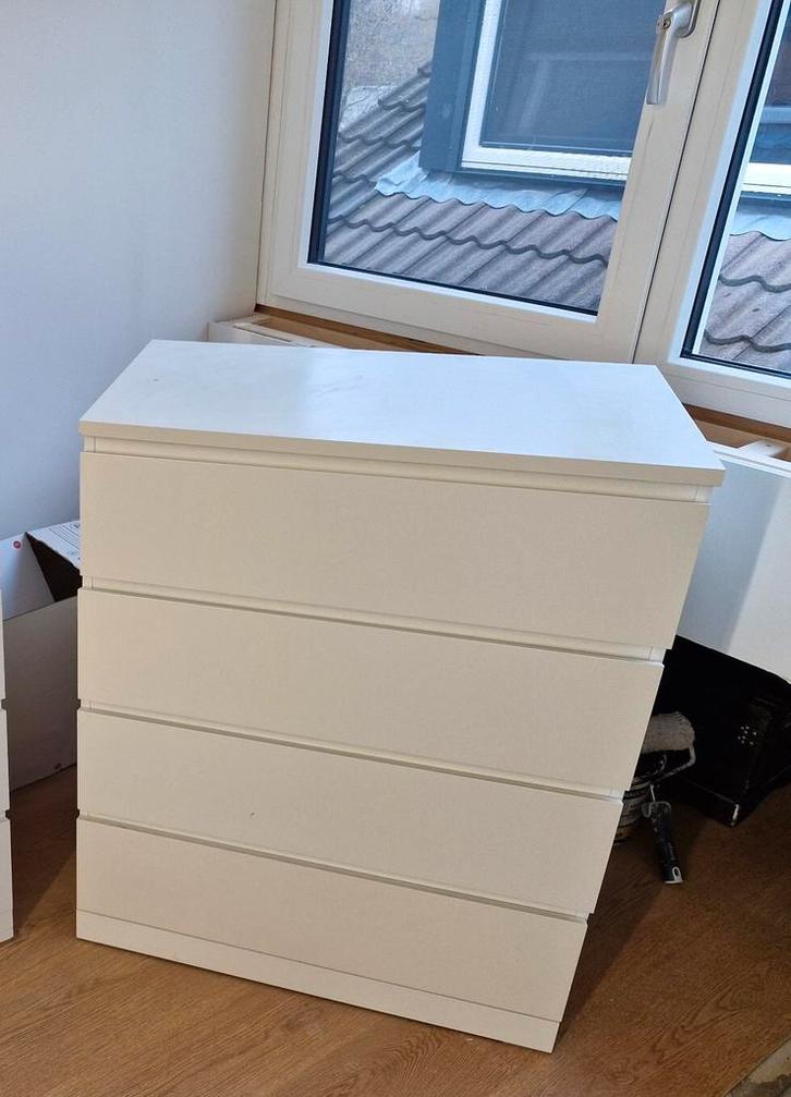 Ikea Malm Kast met 4 Lades, Huis en Inrichting, Kasten | Ladekasten, Gebruikt, Kunststof, Overige materialen, 3 of 4 laden, Ophalen