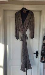 Mooie overslag jurk renee ladress la dress mt l xl xxl, Bruin, Verzenden, Maat 46/48 (XL) of groter, Zo goed als nieuw