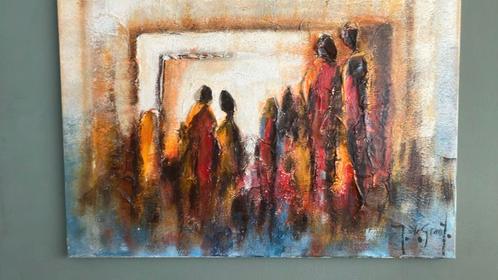 J. De graaf origineel.figuratief., Antiek en Kunst, Kunst | Schilderijen | Abstract, Verzenden