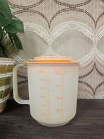 Tupperware maatbeker oranje wit, Beker of Kan, Onbekend, Ophalen of Verzenden, Zo goed als nieuw