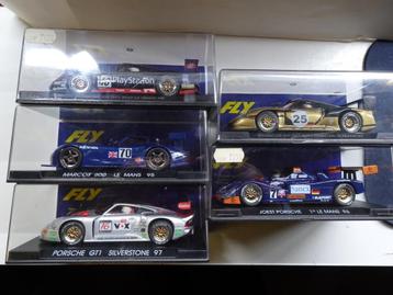 5 stuks slotcars van FLY. In nieustaat in de OVP. Porsche beschikbaar voor biedingen
