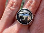 Vanoli - 925 zilver biker zegel ring panter maat 21,25 22,25, Vanoli, 20 of groter, Amsterdam, Heer