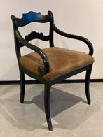 Oude antieke design fauteuil, Ophalen, Gebruikt, 75 tot 100 cm, 50 tot 75 cm