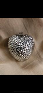 Hele oude kerstbal zilver hart, Diversen, Kerst, Ophalen of Verzenden