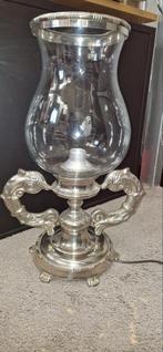 Grote zilverkleurige windlicht/lamp ca. 70 cm hoog kerst, Ophalen, Barok, 50 tot 75 cm