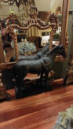 Groot paard zwart van polystone, Ophalen of Verzenden