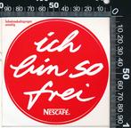 Sticker: Nescafe - Ich bin so frei - Ford Escort, Verzamelen, Ophalen of Verzenden, Zo goed als nieuw, Bedrijf of Vereniging