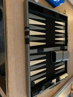 Backgammon in luxe leren koffer, Ophalen of Verzenden, Zo goed als nieuw