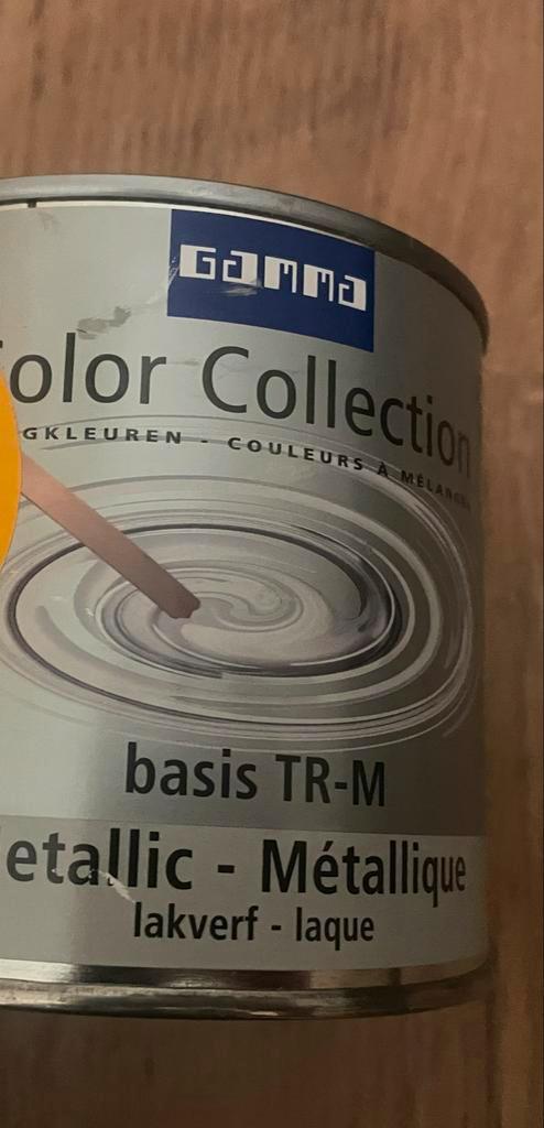 Gamma Lakverf Metaal, Doe-het-zelf en Verbouw, Verf, Beits en Lak, Gebruikt, Lak, Minder dan 5 liter, Grijs, Ophalen of Verzenden