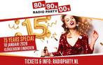 2 tickets 80’s 90’s 00’s Radio Party €25 totaal, Tickets en Kaartjes, Twee personen