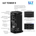 Verhuur: Sony ULT Tower 9 - Festival Party Speaker, Ophalen, Zo goed als nieuw, Sony, 120 watt of meer
