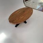 Ovale acaciahouten salontafels van 120 en 130cm, spinpoot, 50 tot 100 cm, Minder dan 50 cm, Nieuw, 100 tot 150 cm