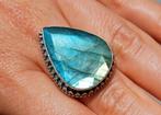 Vanoli 925 zilveren ring met geslpepen labradoriet maat 18, Daiva1973@hotmail.com, 18 tot 19, Vanoli, Overige kleuren