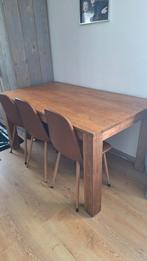 Teakhouten tafel 160x90, Huis en Inrichting, Tafels | Eettafels, Ophalen, Gebruikt, Teakhout, 50 tot 100 cm