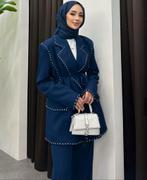 Blauwe damespak met riem - stijlvol en elegant, Kleding | Dames, Jumpsuits, Blauw, Zara, Maat 42/44 (L), Nieuw