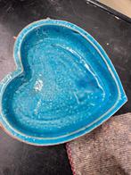 Turquoise Hart Decoratie, Huis en Inrichting, Woonaccessoires | Schalen en Manden, Ophalen, Schaal, Zo goed als nieuw, Overige vormen